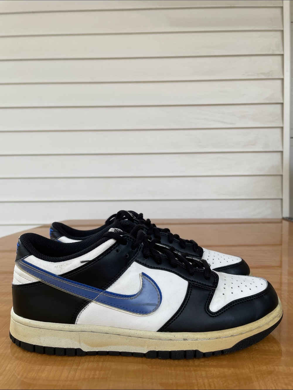 Nike Dunk Low Black Royal Blue Sneakers GS Youth Size 7